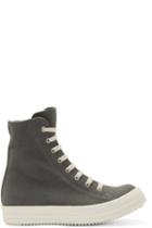Rick Owens Drkshdw Grey Canvas High-top Sneakers