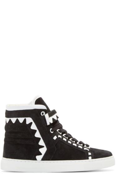 Sophia Webster Black Suede Riko High-top Sneakers