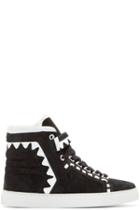 Sophia Webster Black Suede Riko High-top Sneakers