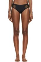 T By Alexander Wang Black Mesh Panel Bikini Bottoms