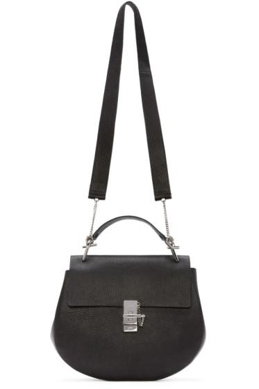 Chloé Black Leather Drew Shoulder Bag