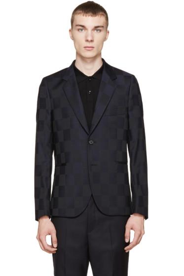 Paul Smith Black And Navy Check Blazer