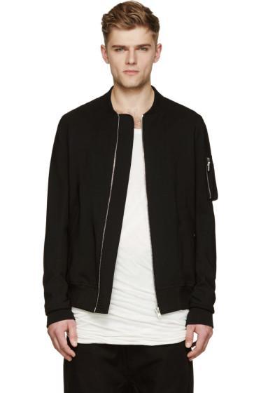 Rick Owens Black Flight Bomber Jacket