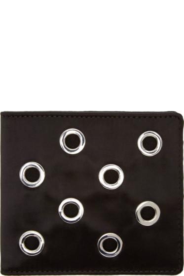 Mcq Alexander Mcqueen Black Eyelet Bifold Wallet