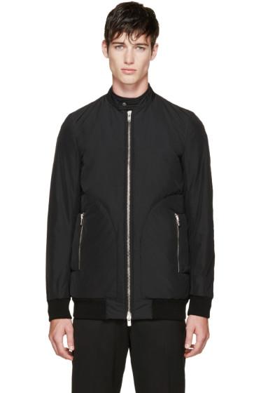 Thamanyah Black Padded Memory Bomber Jacket