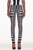 Peter Pilotto Black And White Stripe Skinny Trousers