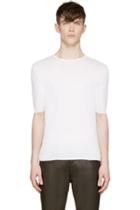 Costume National Off-white Stretch Knit T-shirt