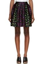 Christopher Kane Pink And Green Silk Leopard Princess Skirt