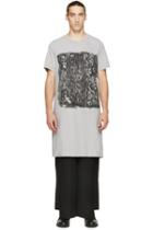 Comme Des Garçons Homme Plus Grey Oversized Graphic T-shirt