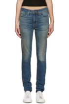 6397 Blue Faded Loose Skinny Jeans