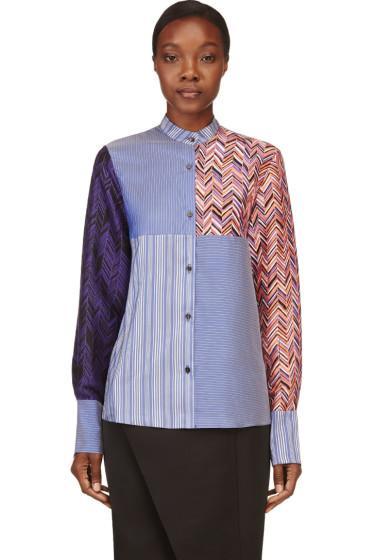 Roksanda Blue Silk Multi-print Lorrimore Shirt