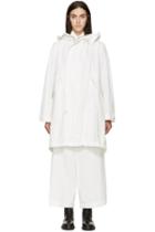 Ys White Linen And Cotton Jacket