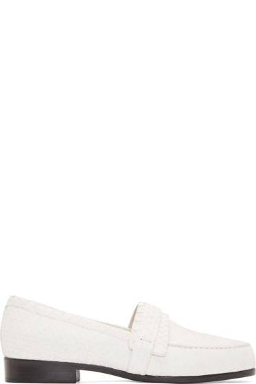 Carritz White Python Moccasin Flats
