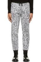 Krisvanassche Black And White Chevron Lounge Pants