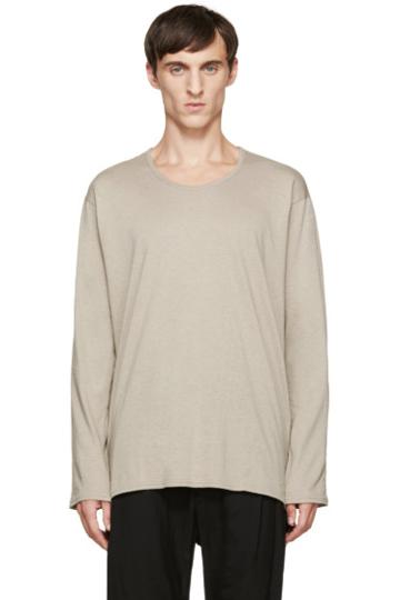 Nude:mm Beige Long Sleeve T-shirt