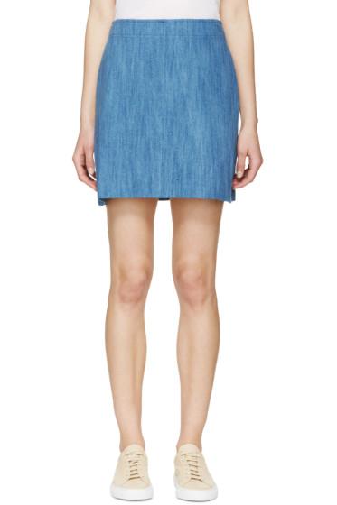 A.p.c. Indigo Denim A-line Day Skirt