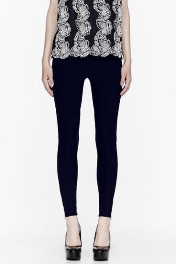 Stella Mccartney Navy Cotton Stretch Riding Pants