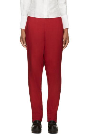 Costume National Red Wool Trousers