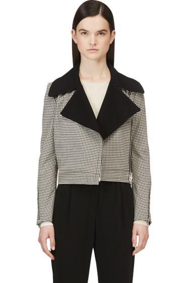 Stella Mccartney Black And White Houndstooth Jacket