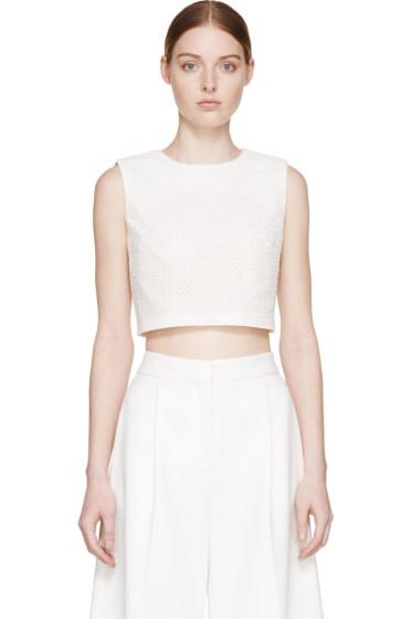 Edit White Cut-out Crop Top