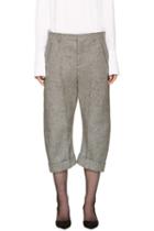 Dsquared2 Grey Cropped Tweed Kawaii Trousers