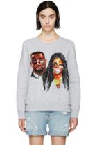 Ashish Grey Sequinned Kimye Sweatshirt