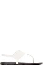 Carritz White Python Salome Sandals