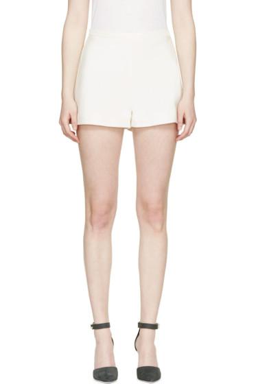 Giambattista Valli Ivory Ladder-seam Shorts