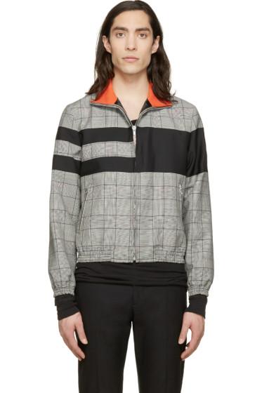 Krisvanassche Black Check And Stripe Wool Jacket