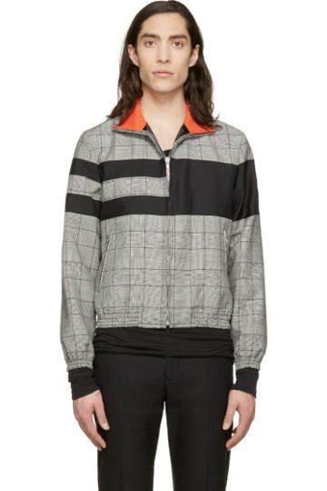 Krisvanassche Black Check And Stripe Wool Jacket