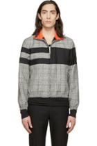 Krisvanassche Black Check And Stripe Wool Jacket