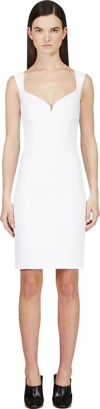 Dsquared2 White Sweetheart Shiftdress