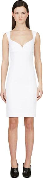 Dsquared2 White Sweetheart Shiftdress
