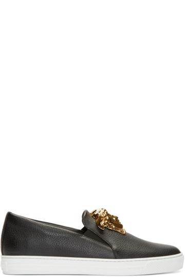 Versace Black Medusa Slip-on Sneakers