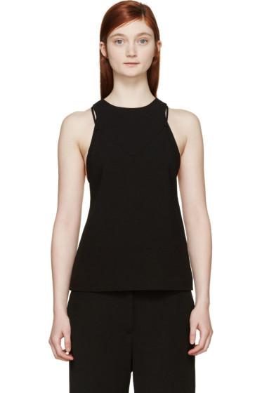 T By Alexander Wang Black Crêpe Bralette Insert Camisole