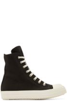 Rick Owens Drkshdw Black Canvas High-top Sneakers