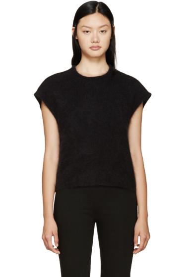 Giambattista Valli Black Sleeveless Angora Sweater
