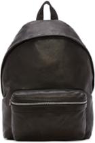 Saint Laurent Black Textured Leather Backpack