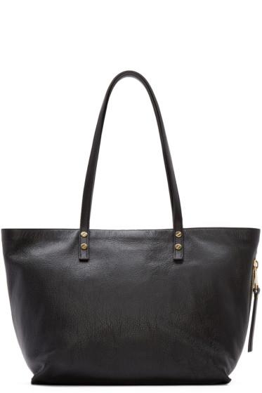 Chloé Black Grained Leather Tote Bag
