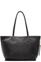 Chloé Black Grained Leather Tote Bag