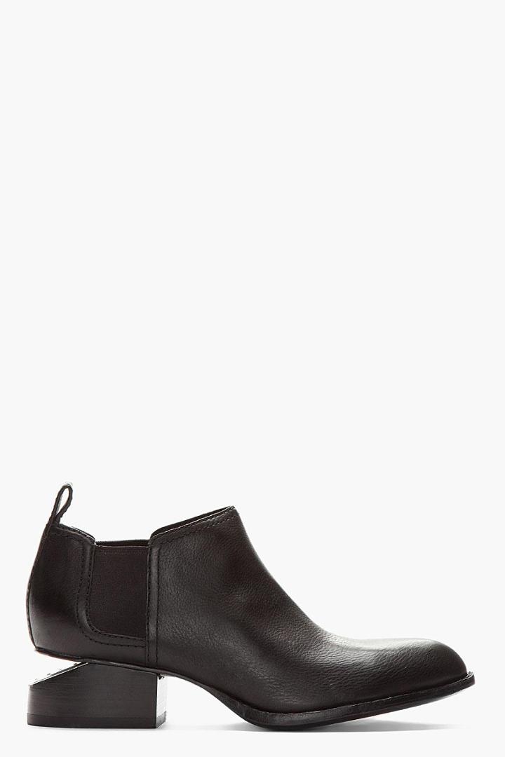 Alexander Wang Black Nickel-heeled Kori Ankle Boots
