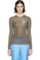 Mary Katrantzou Green Beaded Snake Sweater