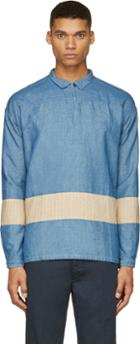 Visvim Blue Kerchief Panel Tunic Shirt