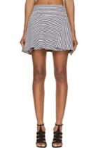 Jay Ahr Navy And White Eyelet Flare Skirt