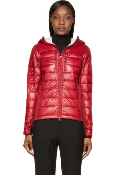Canada Goose Red Nylon And Knit Hybridge Hoodie Jacket