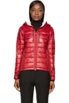 Canada Goose Red Nylon And Knit Hybridge Hoodie Jacket