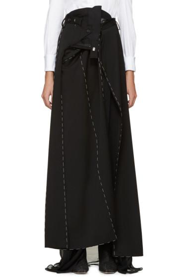 Maison Margiela Black Superimposed Trouser Skirt