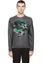 Christopher Kane Grey Embroidered Wallbreak Sweatshirt