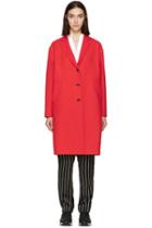 Rag And Bone Red Wool Blankett Coat