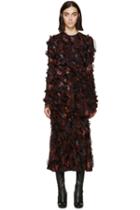 Givenchy Multicolor Chiffon Printed Peacock Dress